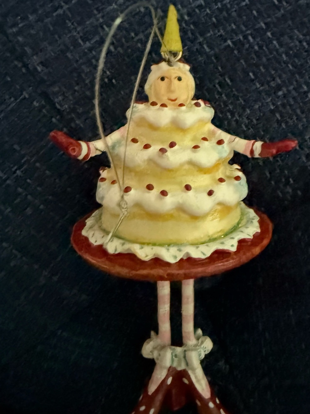 Hand-Painted Yellow Cake Tree Holiday by Patience Brewster